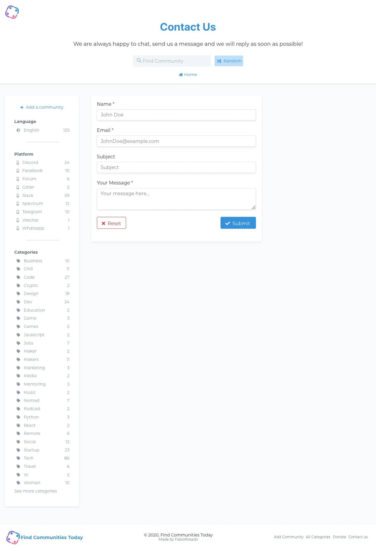 Contact Page