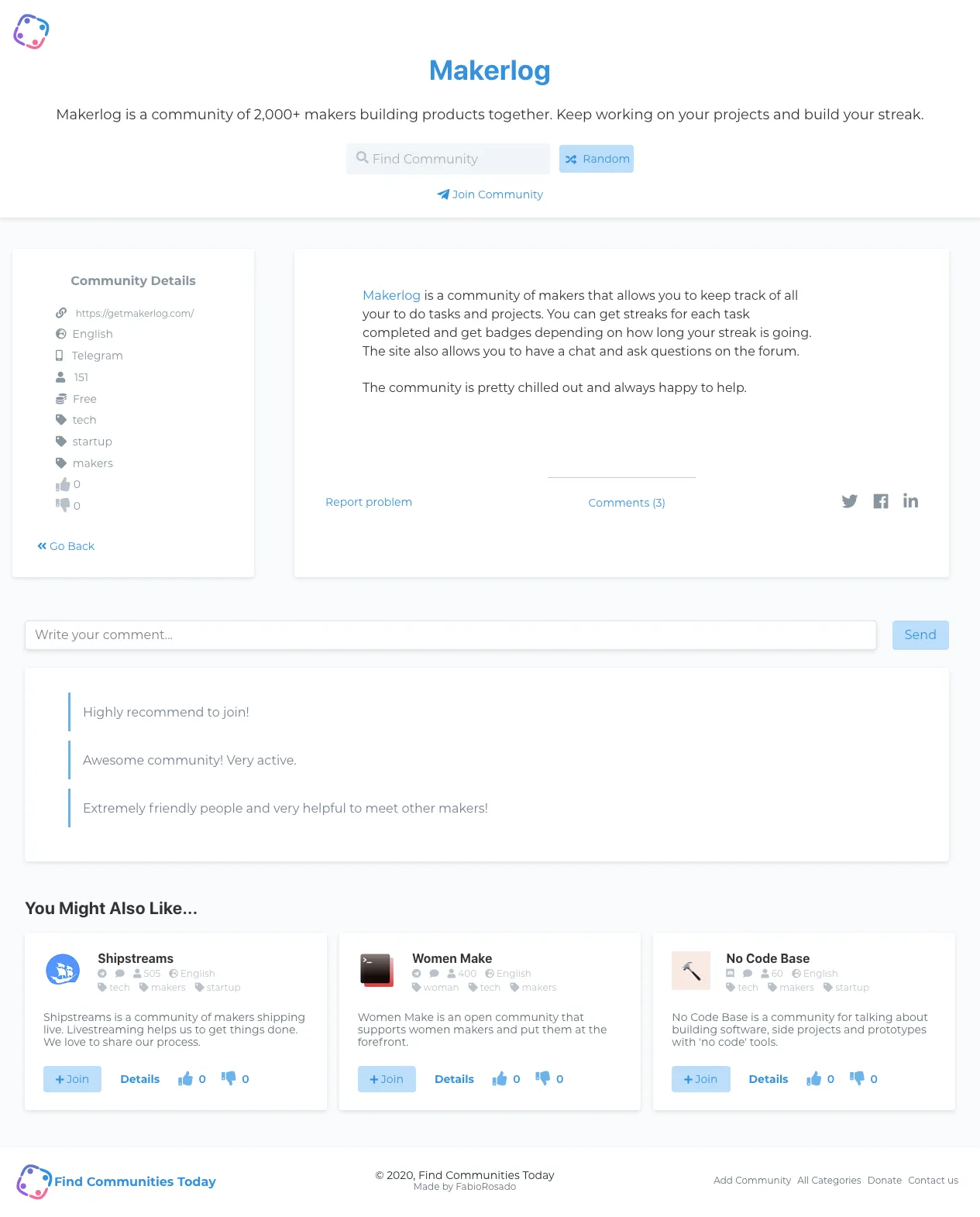 Community Page
