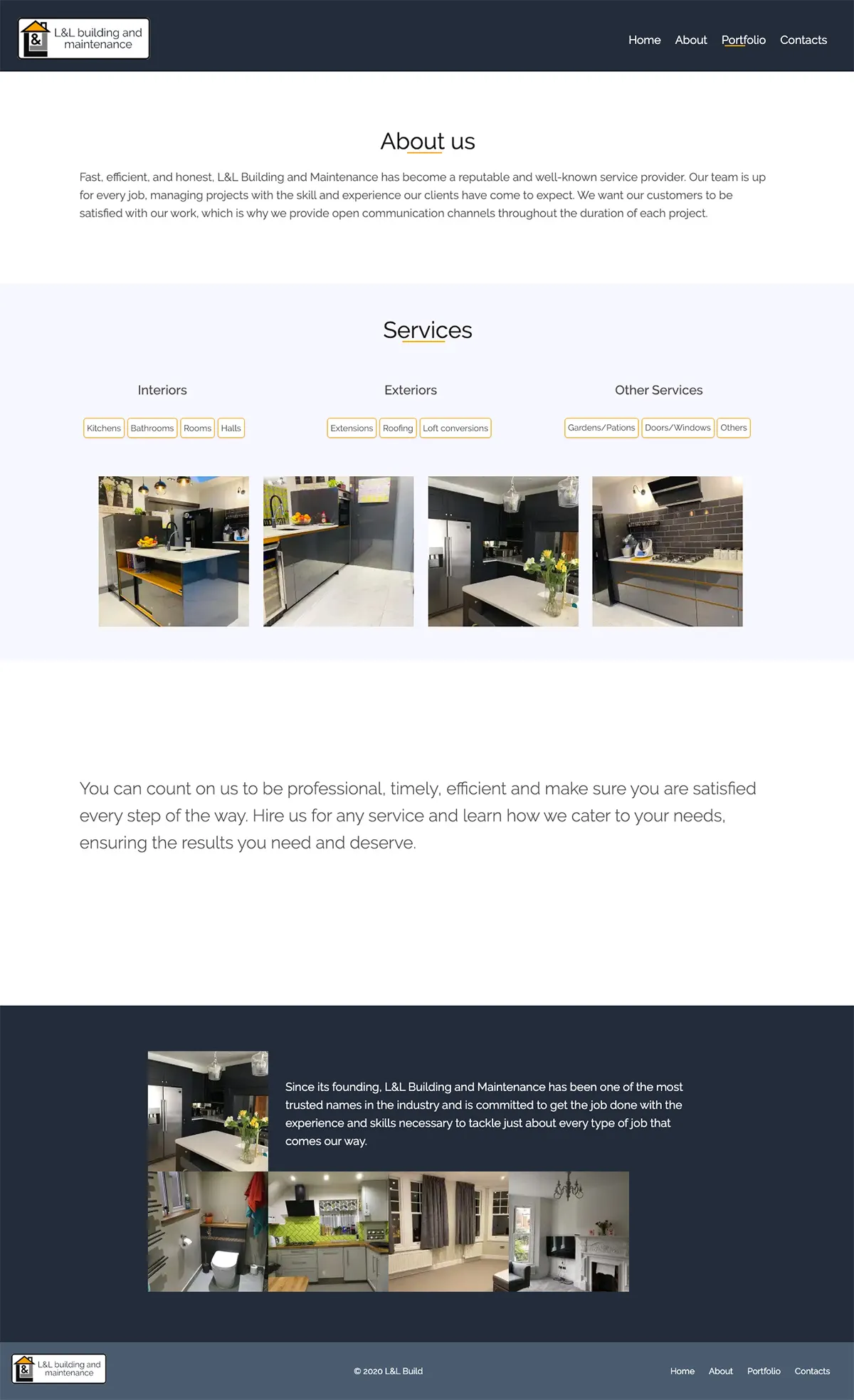 LandL Build About Page